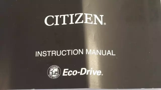 CITIZEN MANUALE Di Istruzioni Eco Drive Usato EUR 14 99 PicClick IT