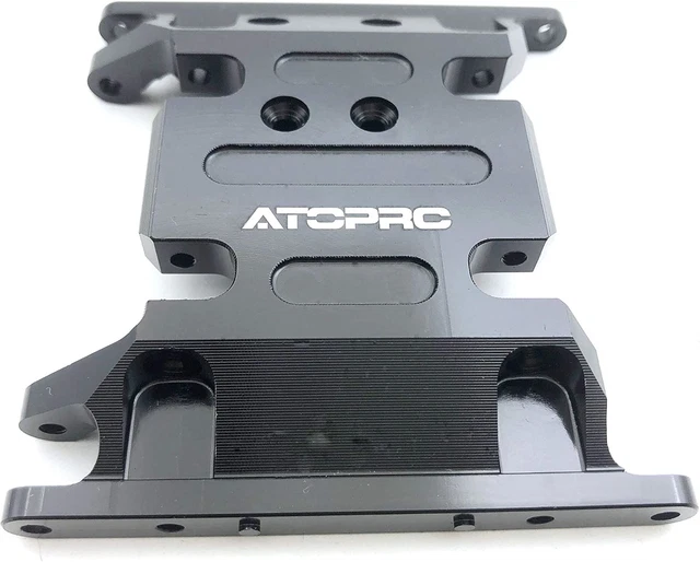 ATOPRC Aluminum Center Skid Transmission Plate For AXIAL SCX10 II RC Crawler (Black)