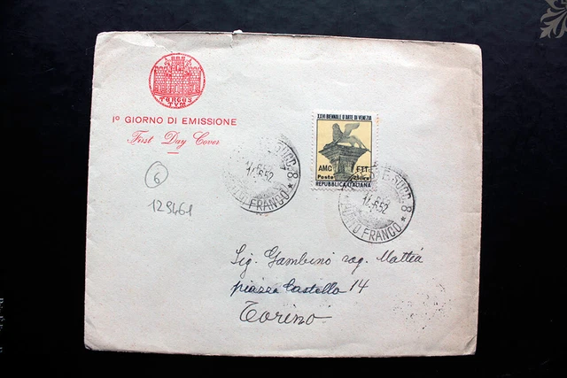 Fdc Trieste Amg-Ftt Travelled (F129461)