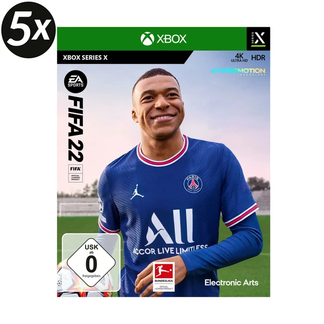 5X XBOX SERIES X Spiel FIFA 22 Koop Online Fußball EA Sports USK ab 0 Jahren NEU EUR 7,52