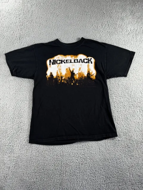 Nickelback T Shirt Men Large 2009 Tour Double Sided Graphic Tee Y2K
