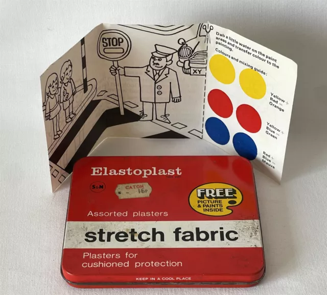Vintage ELASTOPLAST Stretch Fabric First Aid Dressings Plasters Tin + Free Gift
