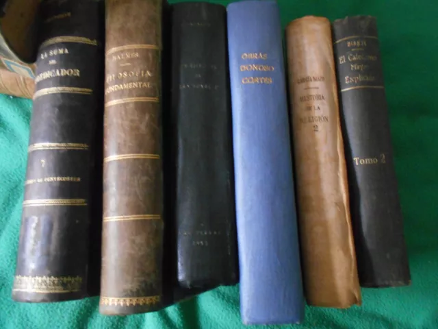 Lote De  6 Libros Antiguos Español Filosofia - Religion Paris-Madrid 1904-1953