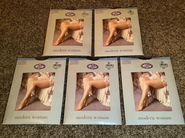 Lot of 5 - Modern Woman day sheer pantyhose, color navy, size: C