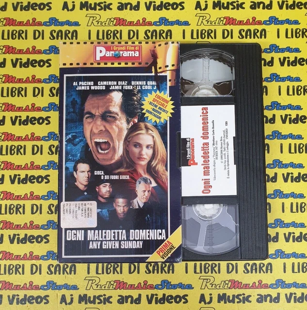vhs-film-ogni-maledetta-domenica-al-pacino-cameron-diaz-cartonata