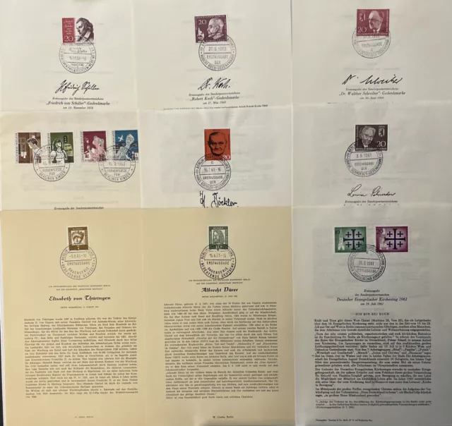 Berlin 1959/1962 ETB Nr. 190 - 198, 200, 202, 216 -216