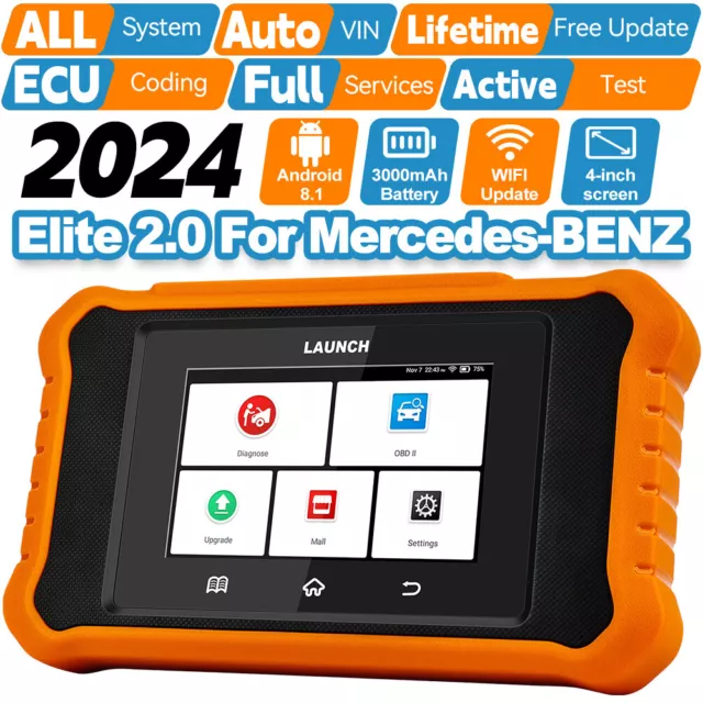 LAUNCH Creader Elite 2.0 Für Mercedes Benz KFZ Profi OBD2 Diagnosegerät Scanner