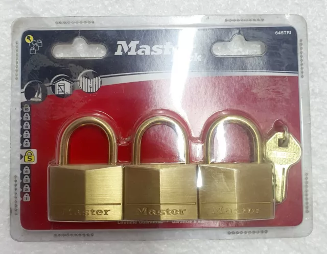 Master Lock pad Lock triple pack 645TRI