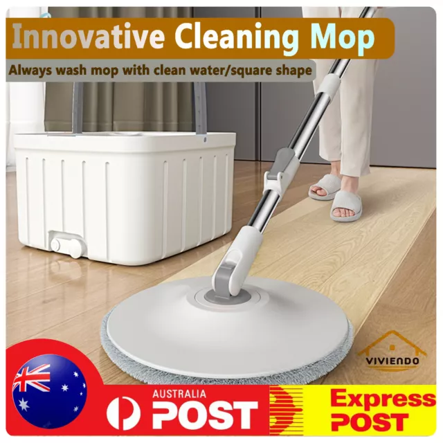 360 Degree Advanced Clean Water Spin Mop and Bucket with 2x Microfibre Mop Heads