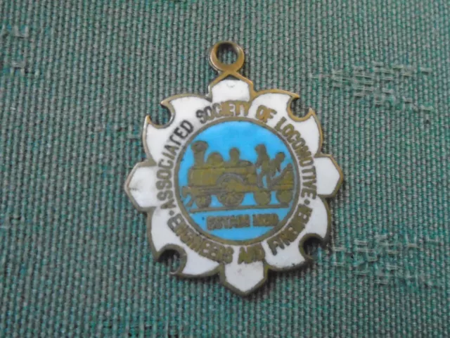 V. Old Aslef Brothers In Unity Mutual Help Railway Trade Union Enamel Fob Badge