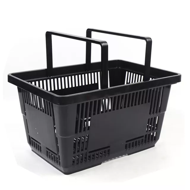 12 PACK Black Plastic Shopping Baskets Grocery Store Commercial Home Supermarket 3
