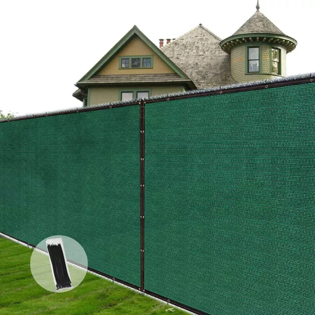 Lots Size of Green 50Ft Fabric Weather Resistant Screen Fence Privacy Mesh Shade 2