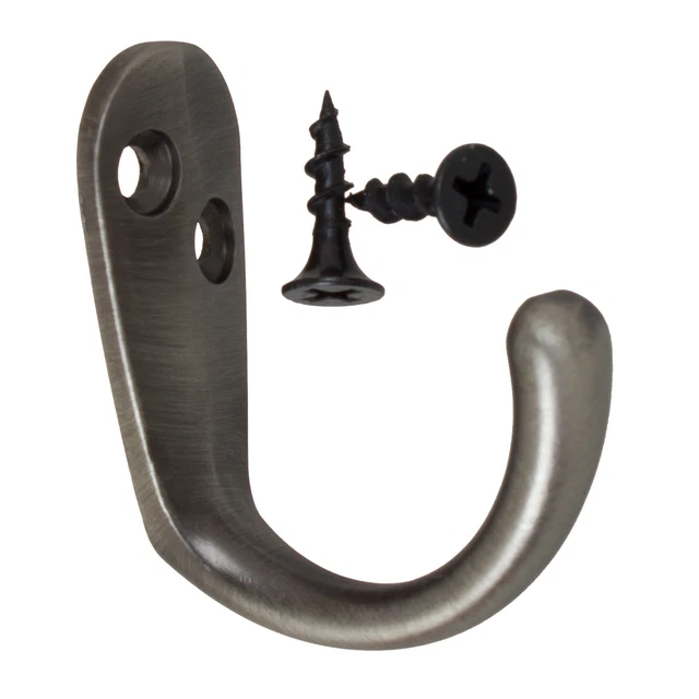 GlideRite Small Single Coat Robe Wall Hook Satin Pewter - 7005-P-1