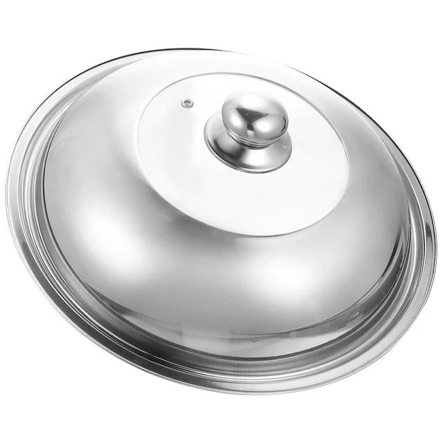 Cubierta de sartén redonda gruesa olla de acero inoxidable tapa bañera doméstica tapa Hausha