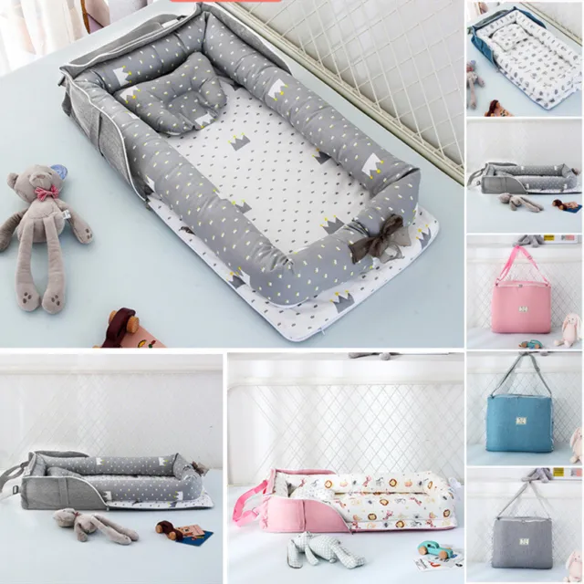 Baby Bed Cotton Travel Nest Portable Crib Sleeping Baby Basket Protection Pad