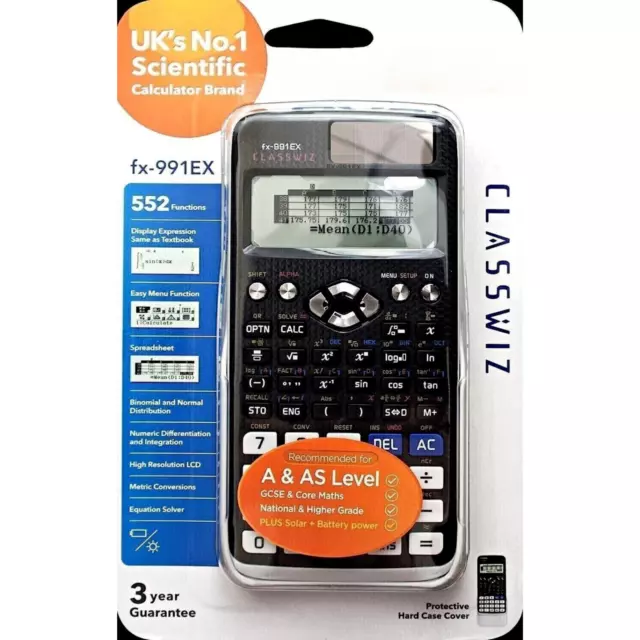 CASIO FX-991EX Classwiz Advanced Engineering Scientific Calculator-552 Functions