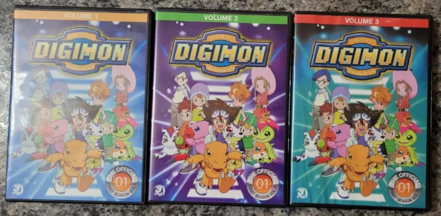 Digimon Digital Monsters Season 1 Volume 1-3 DVD 1,2,3 (9-Disc)