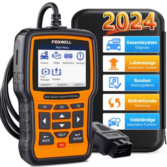 Foxwell NT510 OBD2 Diagnosegerät All System Scanner Auslesegerät Kfz Fit Für BMW