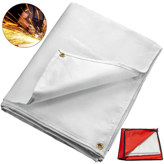 VEVOR Welding Blanket Fiberglass Blanket 8 x 10 FT Fire Retardant Blanket White