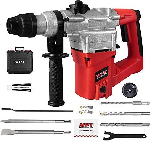 MPT 1 Inch SDS-plus 8.5 Amp Heavy Duty Rotary Hammer Drill3 Functions Include...