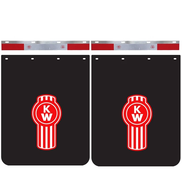24 in Mud Flaps & Reflector Strips for Semi-truck Trailer Heavy-duty Truck