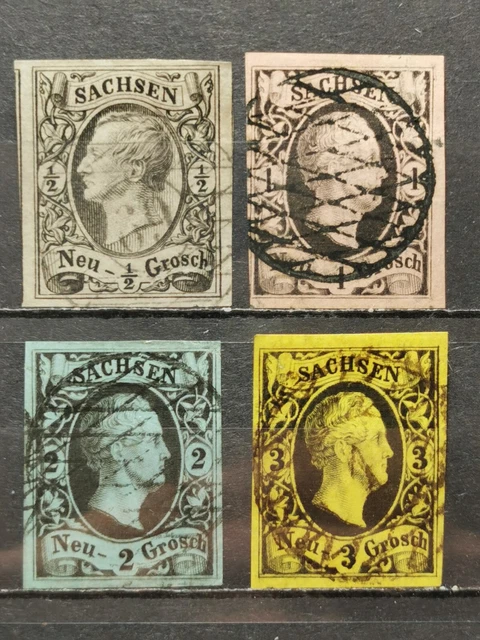 Sachsen Mi-Nr. 3-6 Gestempelt  Guten Erhaltung 160€