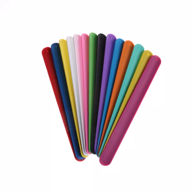 6X Colorful Slap Bracelets Assorted Slap Wrap Wrist Bands Kids Party Toy .MJ