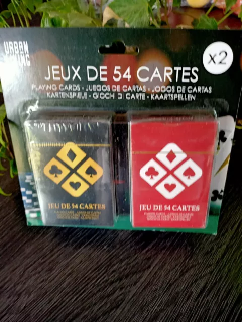 Lots De 2 Jeux De 54 Cartes Pokers