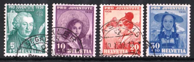 SCHWEIZ MiNr. 331/34 "Pro Juventute 1938", gestempelt