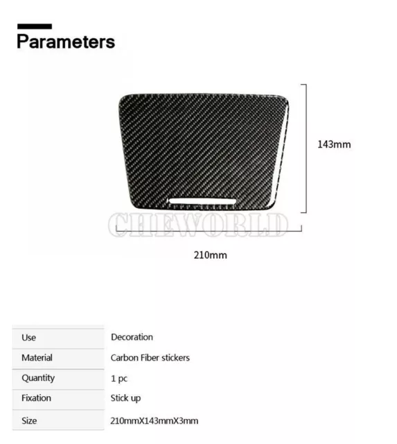 Kohlefaser Mittelkonsole Getränkehalter Blende Für Benz GLC X253 C253 2015-2021 3