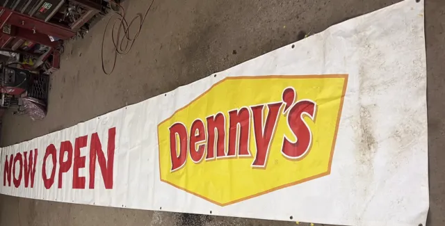 Vintage Original   Denny's Restaurant Sign BANNER   SUPER LARGE 3 X 33 FEET