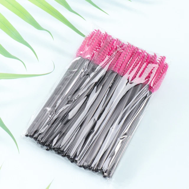 100 piezas Cepillos de maquillaje Pestañas Máscara de pestañas Extensión Procrear Viaje