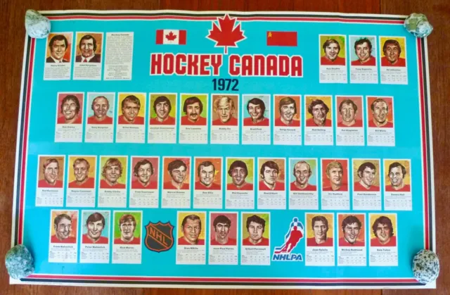 CANADA v USSR 1972 SUMMIT Series National TEAM POSTER HOCKEY Vintage NHL RUSSIA