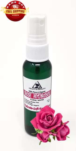 HIDROSOL DE ROSA BÚLGARA AGUA FLORAL ORGÁNICA NATURAL por H&B Oils Center 2 OZ