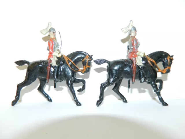 2 Pre War Britains Lead Mounted Life Guards                Mj7