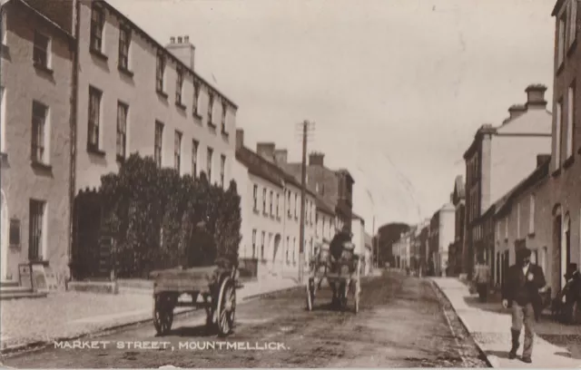 a irish laois eire old antique postcard ireland market street mountmellick