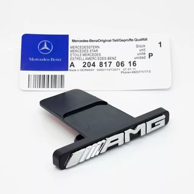 Emblema insignia de parrilla delantera Mercedes AMG GT panamericana - cromado y negro