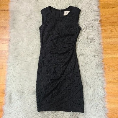 Sea New York Size 2 Black Eyelet Sleeveless Eyelet Dress