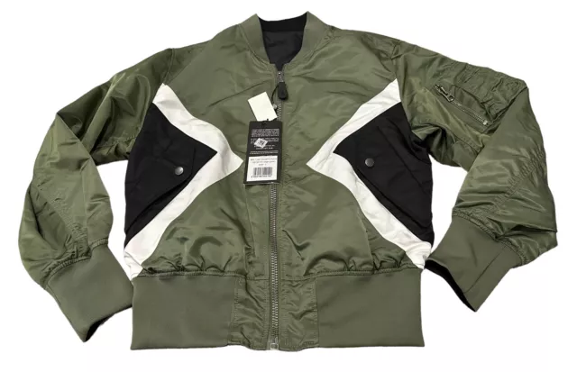 Neil Barrett x Alpha Industries Reversible Bomber Jacket Green/Black Size Large