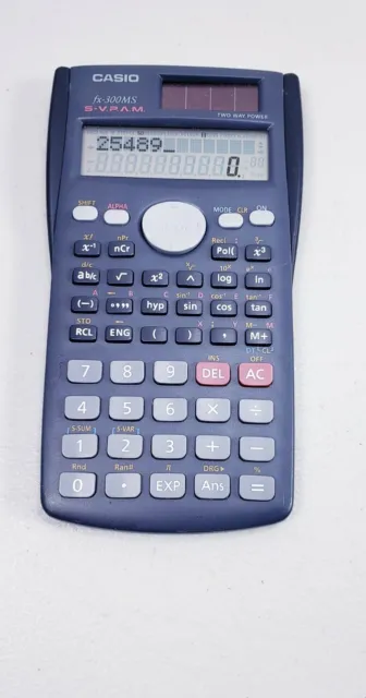 Casio fx-300MS Calculator Two Way Power TESTED 2