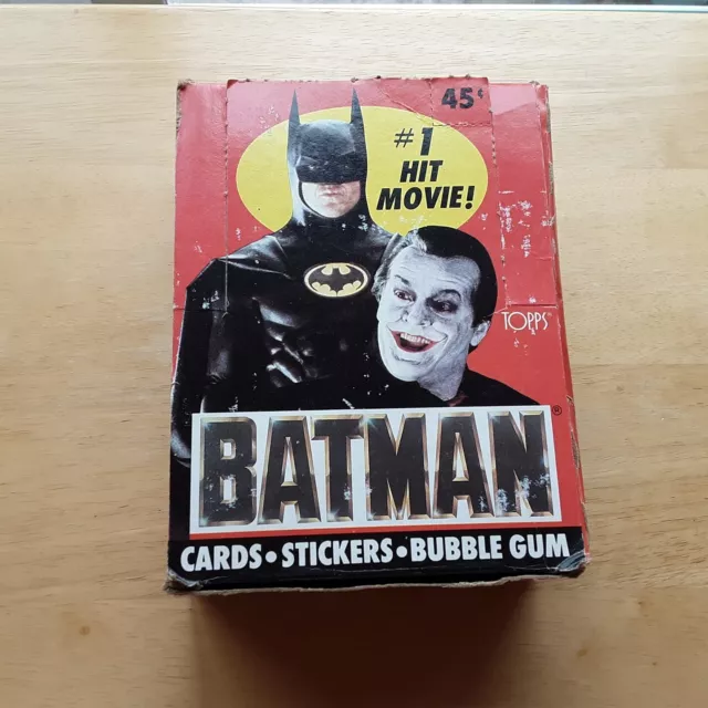1989 Topps Batman Movie Series 1 Trading Card Box 36 Factory Sealed Wax Packs