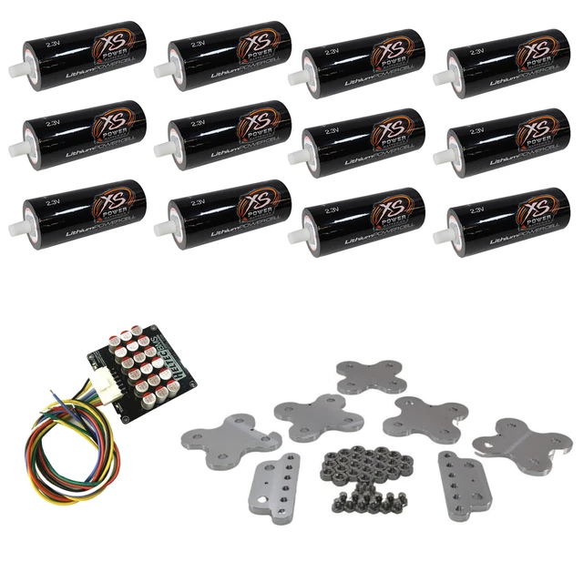 XS Power 12pk of 40AH Lithium Cells 2.3v + (2) Balancers & (1) 12 Lug Buss Bars