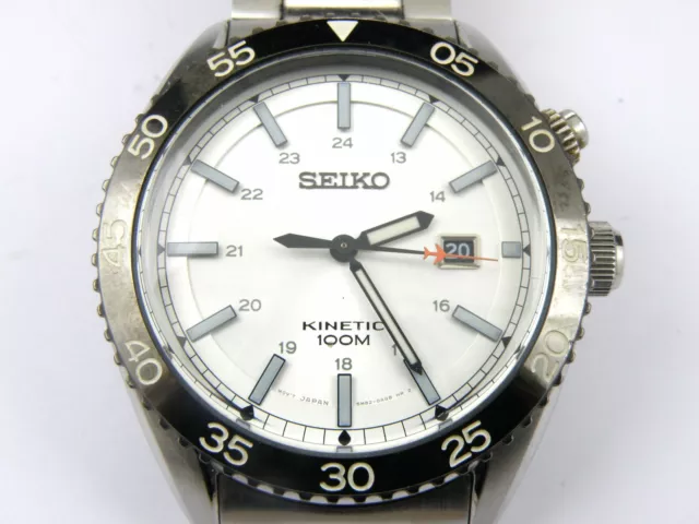 SEIKO KINETIC WATCH 5M82 0aw0 £ - PicClick UK