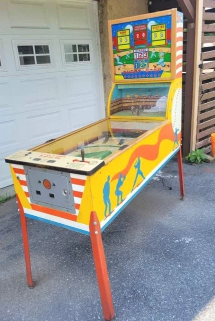 Williams SHORT STOP DELUXE Baseball MACHINE Pitch & Bat Nice FREE SHIPPING