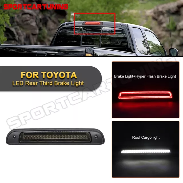 For 00-06 Toyota Tundra LED Strobe High Mount 3rd Third Tail Brake Light Smoked