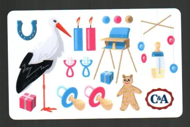 C & A ( Netherlands ) Stork and Baby Items 2013 Gift Card ( $0 )