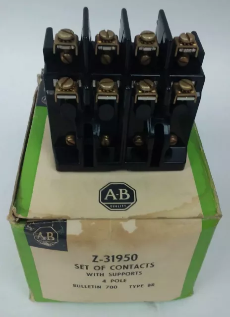 Allen Bradley Z-31950 Contacts, 4P, Bul 700 Type Br, Missing One Set Of Contacts