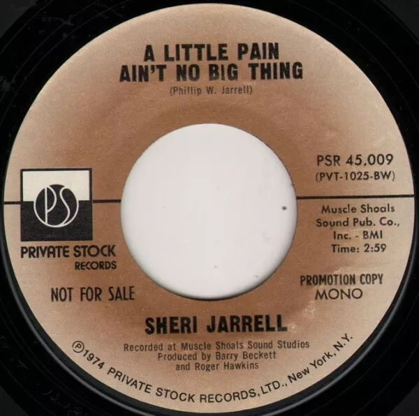 Sheri Jarrell - A Little Pain Ain't No Big Thing, 7"(Vinyl)