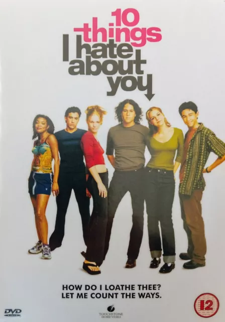 10 Things I Hate About You DVD, (2001) Disc-VG+, Insert-VG+, Case-Slipcover, 500