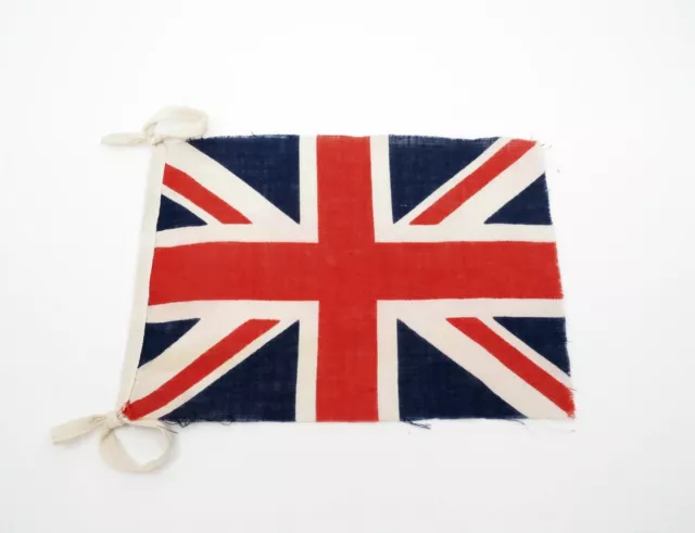 Original WW2 Cotton Linen Soldiers Union Jack Flag - British Made 1944